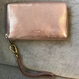 Fossil rose gold wristlet